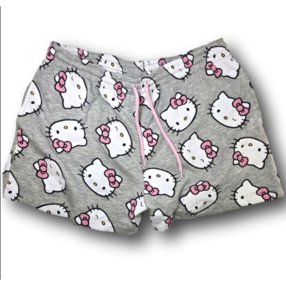 Women's Hello Kitty by Sanrio Gray Pink Pajama Shorts XL